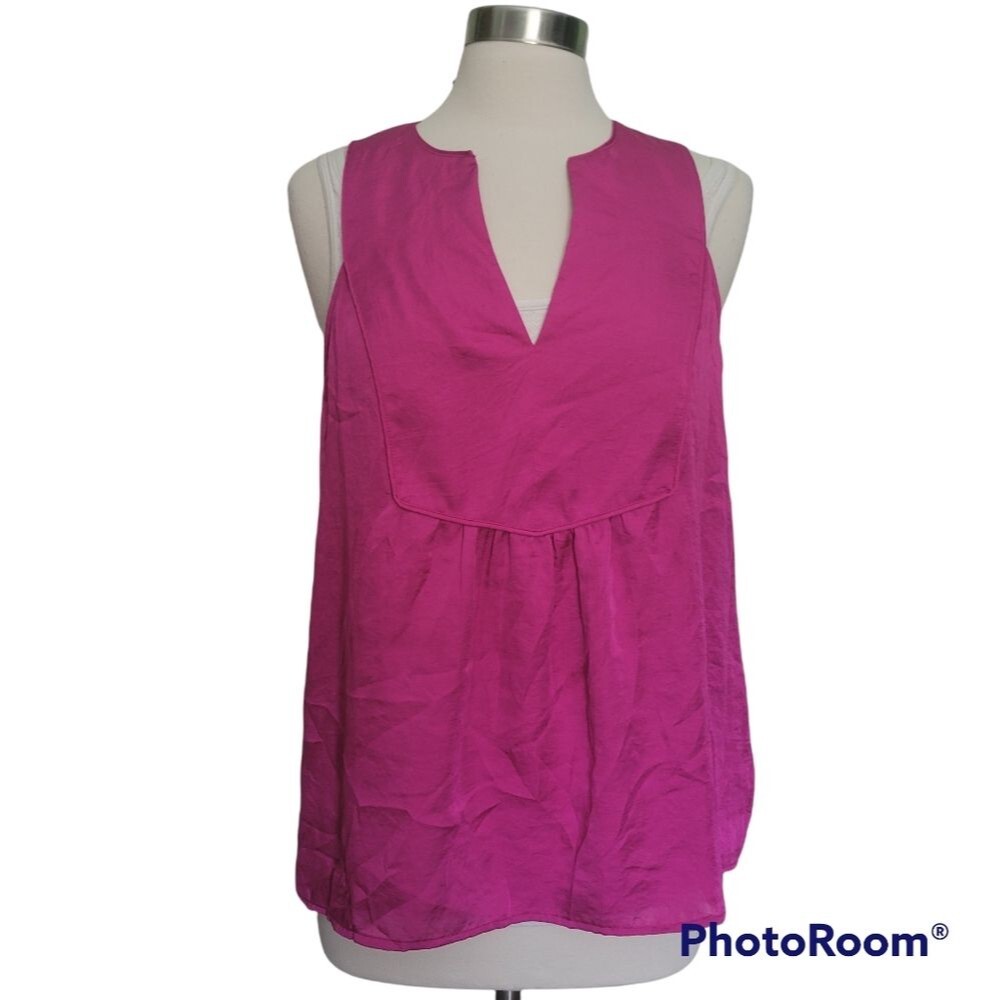 Maeve Anthropologie Split Neck Sleeveless Blouse - 10